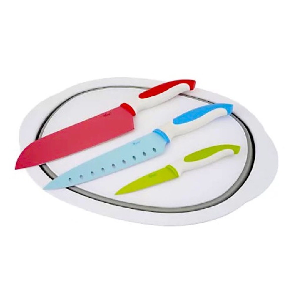Genius Professional Knives w/Sleeves & Tips in Colors - Set of Three (3) Knives